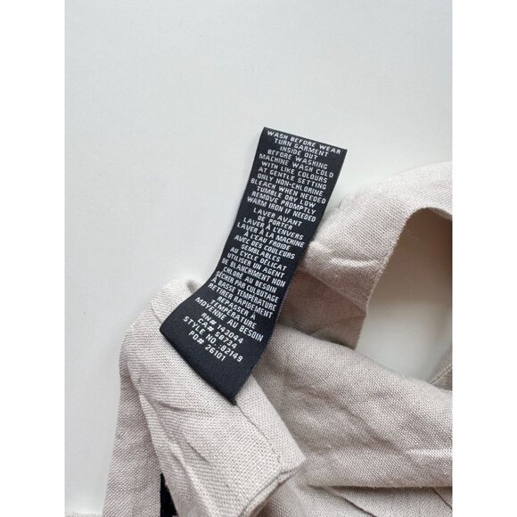 7 FOR ALL MANKIND Beige Linen Blend Cropped Tank Top, Size S - Picture 9 of 10